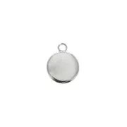 Stainless steel Pendant setting for 8 mm flat back cabochon x1