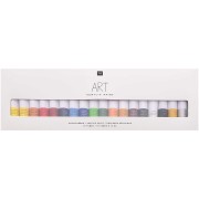 Set of 18 acrylic paints of 12 ml - Art by Rico Design - Basic Colors|raw }}