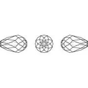 PureCrystal 5500 Pears Crystal AB 12x8mm x2