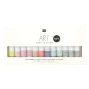 Set of 12 acrylic paints of 12 ml - Art by Rico Design - Pastel x1|raw }}