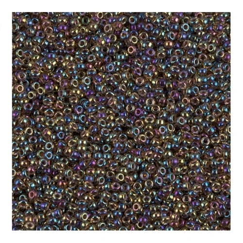Miyuki Seed beads 15/0 357 - Root Beer Lined Light Topaz AB