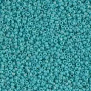Miyuki Seed beads 15/0 412FR - Mat Op Turquoise Green AB