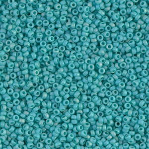 Miyuki Seed beads 15/0 412FR - Mat Op Turquoise Green AB
