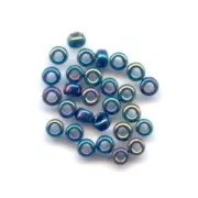 Miyuki 15/0 Seed beads 455 - Variegated Blue Iris Metallic x8g
