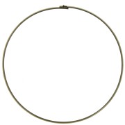 Flat rigid torque choker 3.5 mm - black nickel x13.5 cm