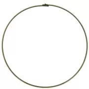 Flat rigid torque choker 3.5 mm - black nickel x13.5 cm