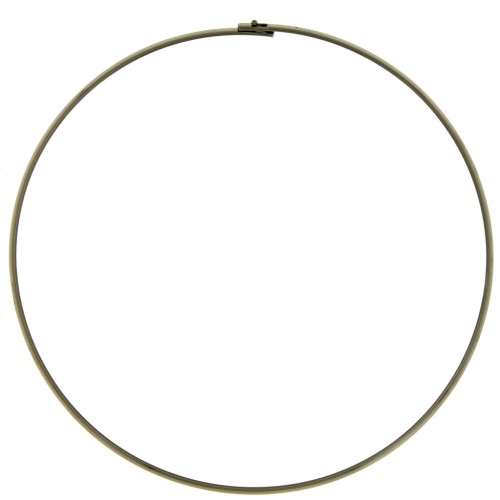 Flat rigid torque choker 3.5 mm - black nickel x13.5 cm