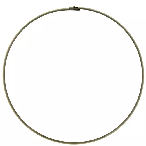 Flat rigid torque choker 3.5 mm - black nickel x13.5 cm