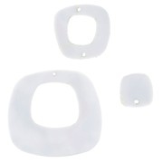 Set of 3 spacers and asymmetrical pendants in plexiglass - Tropical Flowers x1