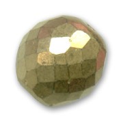 Fire Polished faceted round bead 16mm Gold Bronze x1|raw }}