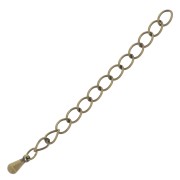 Bronze tone extension chain 50 to 60mm|raw }}