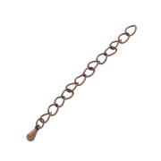 copper tone extension chain 50 to 60mm|raw }}