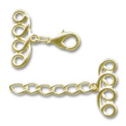 4 strands clasp 21 mm gold x1|raw }}