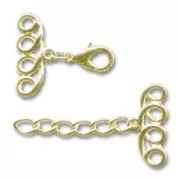 4 strands clasp 21 mm gold x1