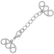 3-row clasp 21 mm - Rhodium x1