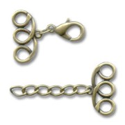 3 strands clasp 20 mm bronze x1|raw }}