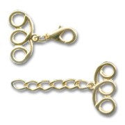 3 strands clasp 20 mm gold x1