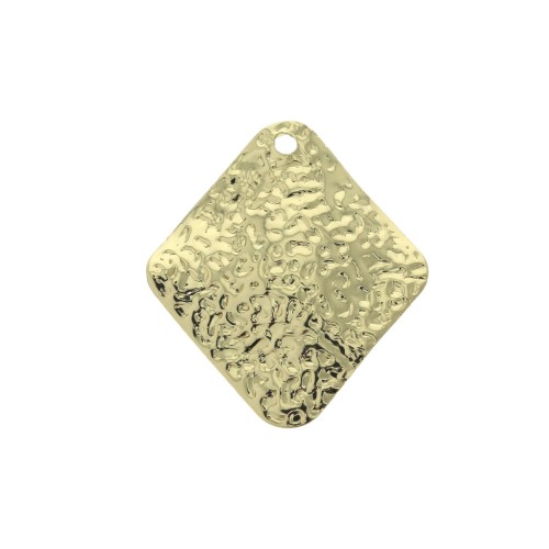 Rhombus Hammered Sequin 17x19 mm Gold Tone x1