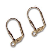 shell Leverback earrings 18mm bronze tone x2