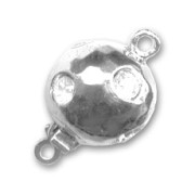 Rhodié clasp with PureCrystal strass 10mm