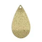 Drop Hammered Sequin 14x26.5 mm Gold Tone x1