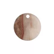 Round plexiglass sequin 19 mm Marbled Effect / Beige x1