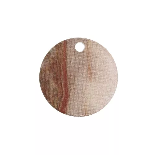 Round plexiglass sequin 19 mm Marbled Effect / Beige x1