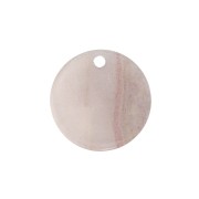 Round plexiglass sequin 19 mm Marbled Effect / Beige x1