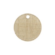 Round plexiglass sequin 19 mm Jute Canvas Effect / Beige x1