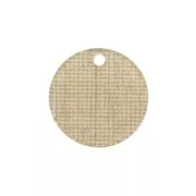 Round plexiglass sequin 19 mm Jute Canvas Effect / Beige x1