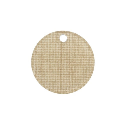 Round plexiglass sequin 19 mm Jute Canvas Effect / Beige x1
