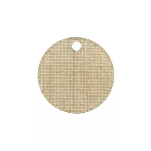 Round plexiglass sequin 19 mm Jute Canvas Effect / Beige x1