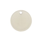 Round plexiglass sequin 19 mm Jute Canvas Effect / Beige x1