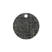 Round plexiglass sequin 19 mm Jute Canvas Effect / Black x1|raw }}