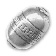 CCB Olive Ethnic decoration 27x18mm Silver tone x 1|raw }}