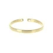 Fine ring with 2 holes to decorate Size 54 Gold Plated 3 microns x1