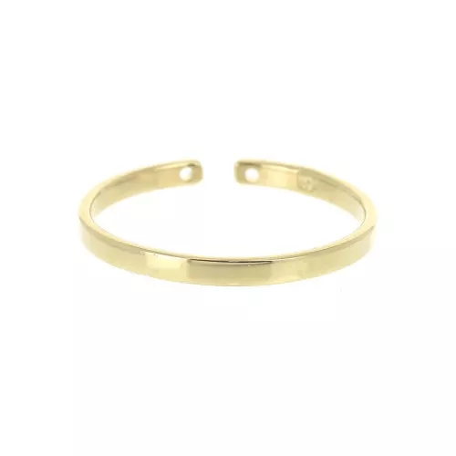 Fine ring with 2 holes to decorate Size 56 Gold Plated 3 microns x1