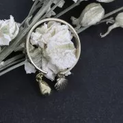 Fine ring with 2 holes to decorate Size 58 Gold Plated 3 microns x1