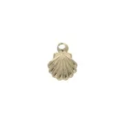 Seashell mini charm 8x6 mm Gold Plated 3 microns x1
