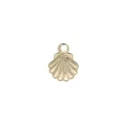 Seashell mini charm 8x6 mm Gold Plated 3 microns x1