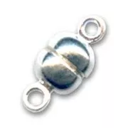 Magnetic clasp 11x5 mm Fine silver plating x1