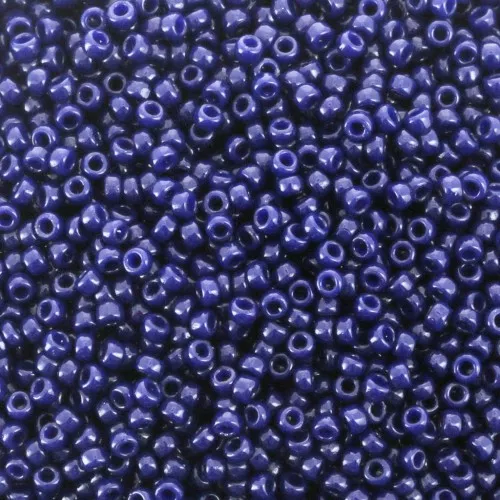 Miyuki Duracoat Seed Beeds 15/0 4494- Opaque Dyed Indigo Navy Blue x8g
