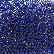 Miyuki Duracoat Seed Beads 11/0 4281- Dyed Navy Blue Silver Lined x8g