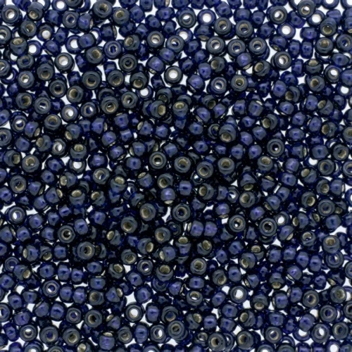 Miyuki Duracoat seed beads 11/0 4282- Dyed Indigo Navy Blue Silver Lined x8g