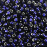 Miyuki Duracoat 8/0 Seed Beads 4281- Dyed Navy Blue Silver Lined x8g