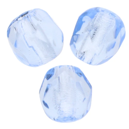 Fire Polished faceted round beads 4mm Light Sapphire  x50