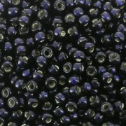 Miyuki Duracoat 8/0 Seed Beads 4282- Dyed Indigo Navy Blue Silver Lined x8g