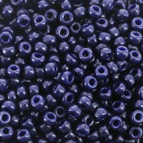 Miyuki Duracoat 8/0 Seed Beads 4494- Opaque Dyed Indigo Navy Blue x8g