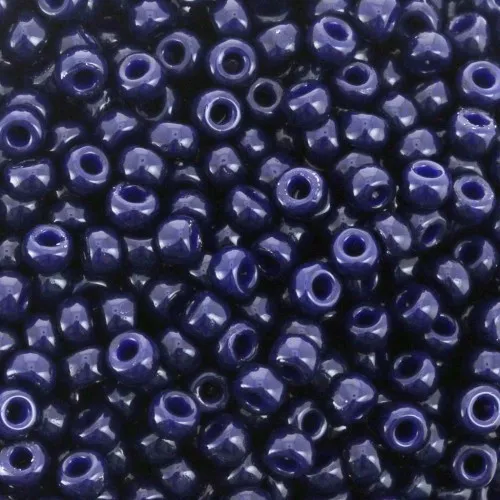 Miyuki Duracoat 8/0 Seed Beads 4494- Opaque Dyed Indigo Navy Blue x8g