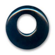 Round pendant 30mm Black Agate